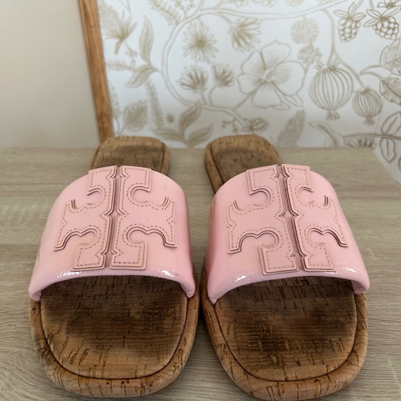 Tory Burch Double T Letter Sport Slide - Picture 1 of 7